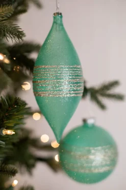 Decorator's Warehouse 4-7" Mint Glitter Sweet Shoppe Ornament - 3 Pc/Box > Boxed Sets|Christmas Decor