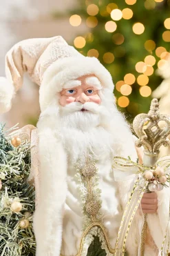 Decorator's Warehouse 21" Mint Julep Santa With Tree And Base > Christmas Decor|Santas & Angels