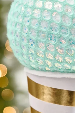 Decorator's Warehouse 12" Mint Mesh Ice Cream Pick > Christmas Decor|Christmas Ornaments