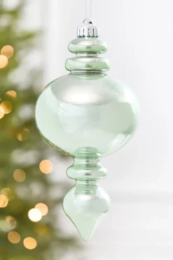 Decorator's Warehouse 9" Mint Pearlescent Finial Ornament > Christmas Decor|2026 New Additions