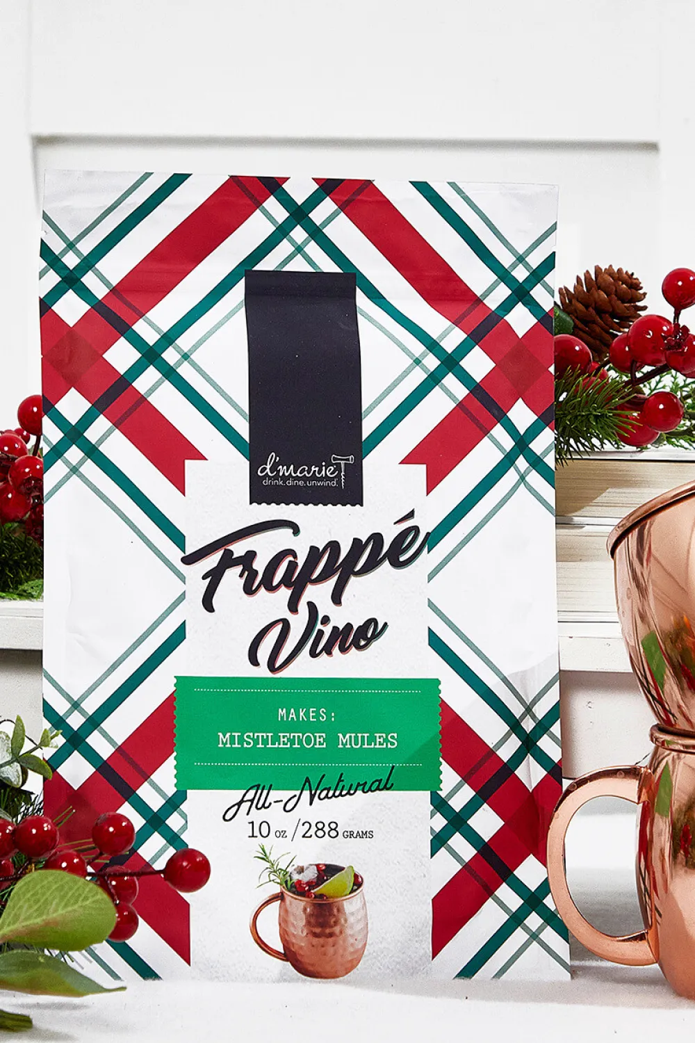 Decorator's Warehouse Mistletoe Mules Mix - Frappe Vino > Fun Gifts|Christmas Decor