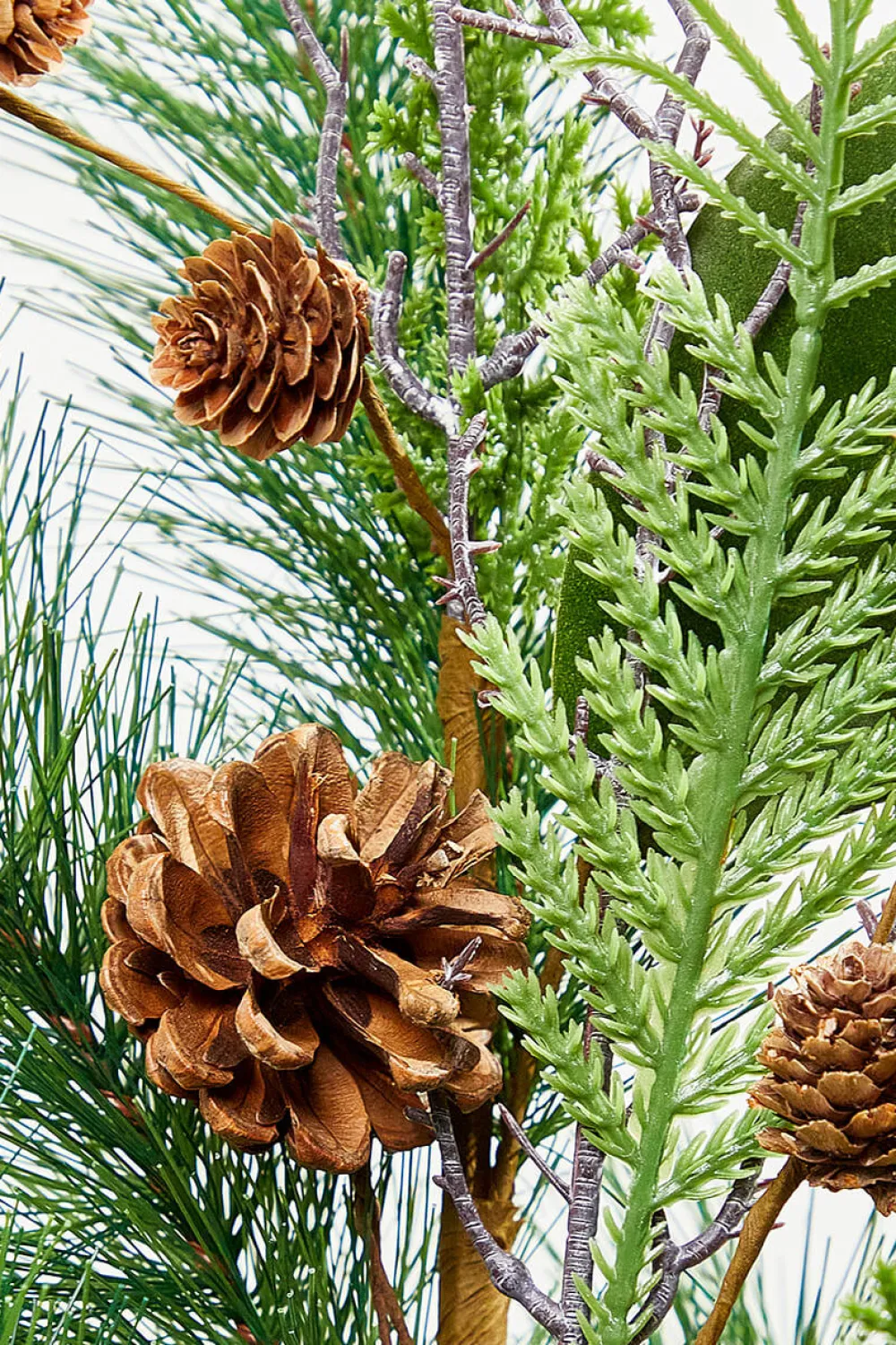 Decorator's Warehouse 32” Mixed Pine & Magnolia Leaf Pinecone Spray > Cardinal|Christmas Sprays
