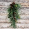 Decorator's Warehouse 28” Mixed Pine Teardrop with Pinecones and Twigs > Christmas Teardrops|Teardrops