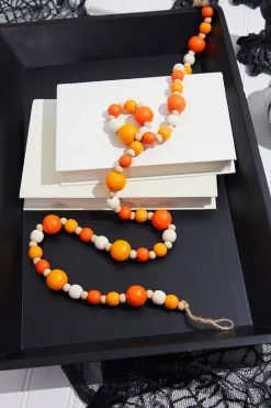 Decorator's Warehouse 48” Mixed Wood Bead Garland > Halloween|Halloween