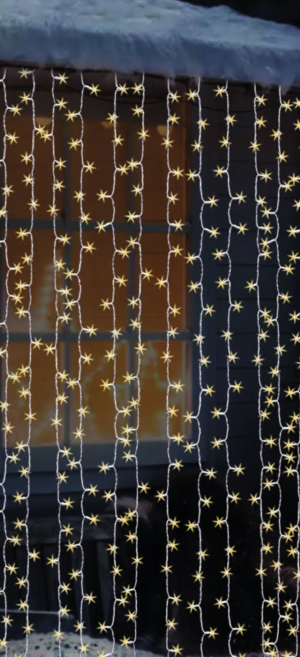 Decorator's Warehouse 3mm Curtain Lights - Warm White Multi-Function > Light Strands|Christmas Decor