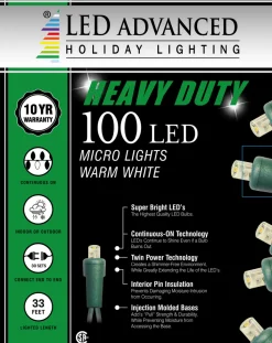Decorator's Warehouse 5mm Warm White 100 LED Light Set > 5Mm Led Strands|Outdoor Lighting