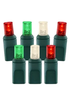Decorator's Warehouse 5mm Warm White/Red/Green - 70L 4" Spacing > 5Mm Led Strands|Light Strands