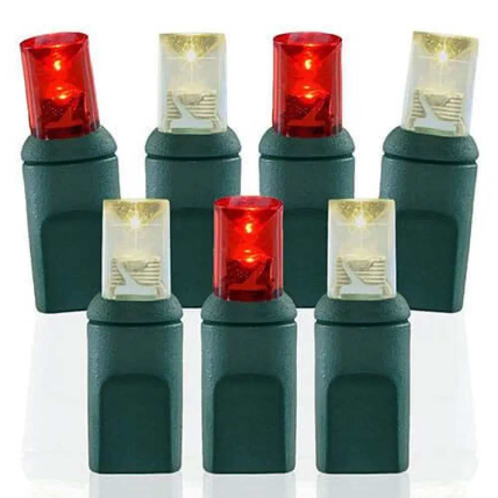 Decorator's Warehouse 5mm Warm White/Red - 70L 4" Spacing > 5Mm Led Strands|Light Strands