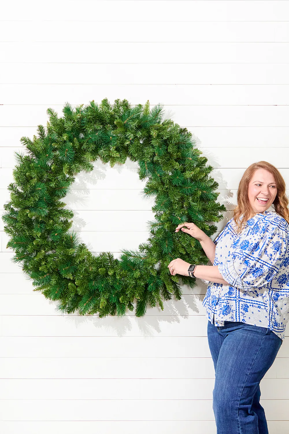 Decorator's Warehouse 48" Montana Pine Wreath > Christmas Decor|Outdoor Lighting