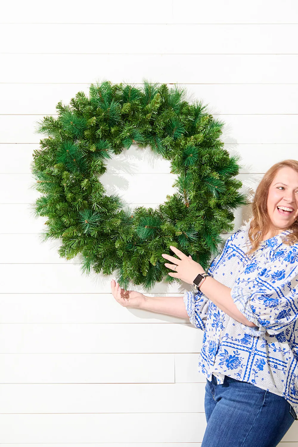 Decorator's Warehouse 30" Montana Pine Wreath > Christmas Decor|Outdoor Lighting