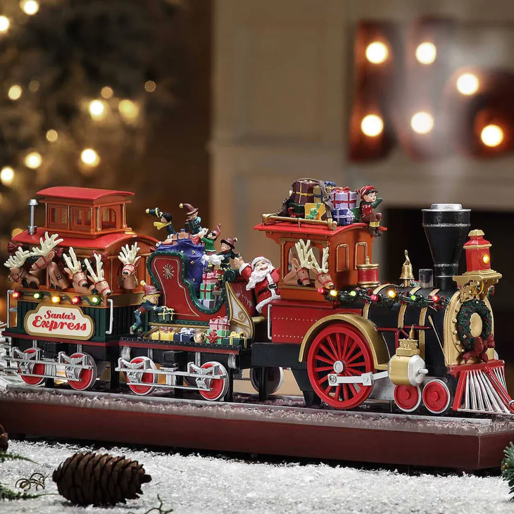 Decorator's Warehouse 16" Mr. Christmas Animated Santa's Express Train > Mr. Christmas|Mr. Christmas