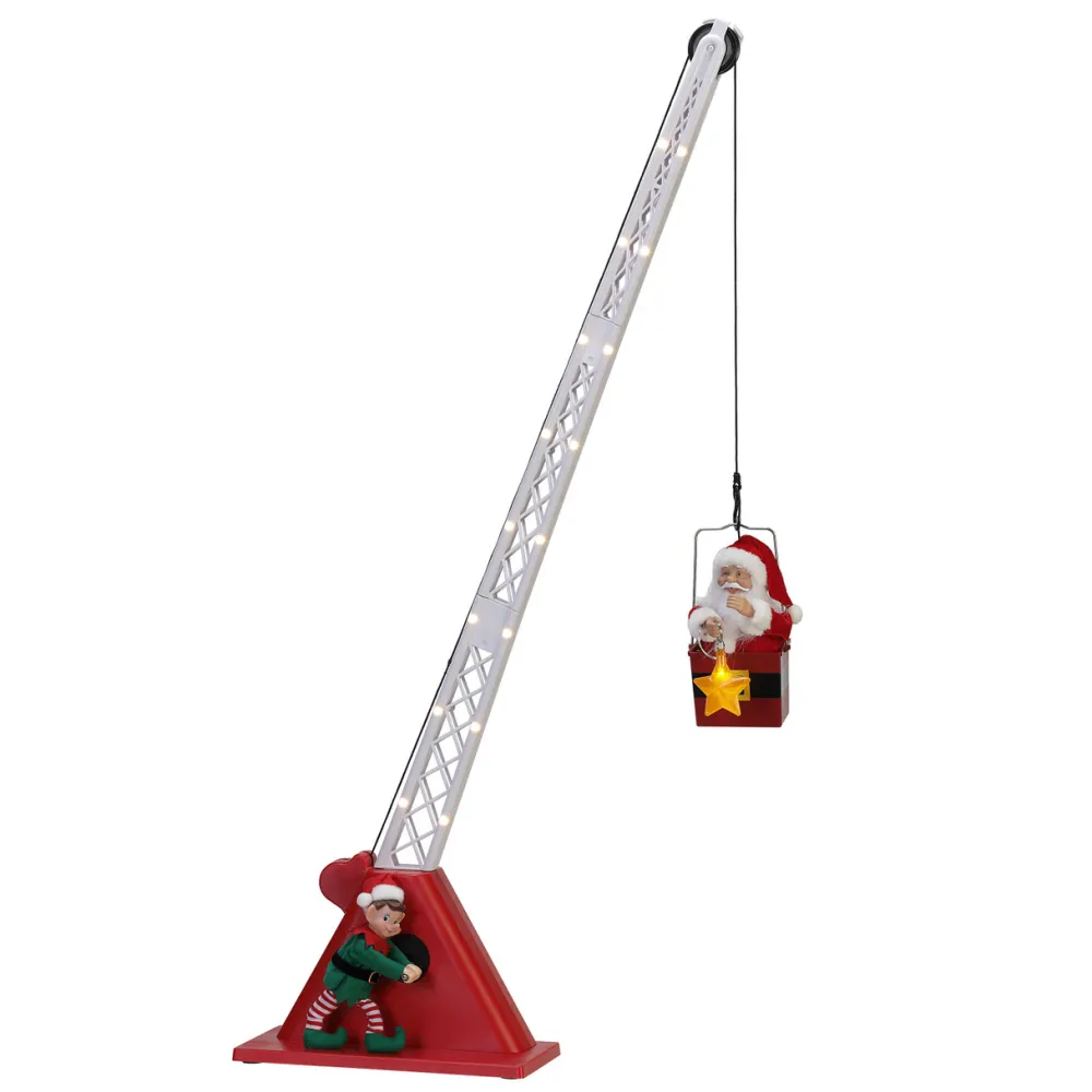 Decorator's Warehouse 43" Mr. Christmas Animated Santa's Crane > Retro Brites|Christmas Decor