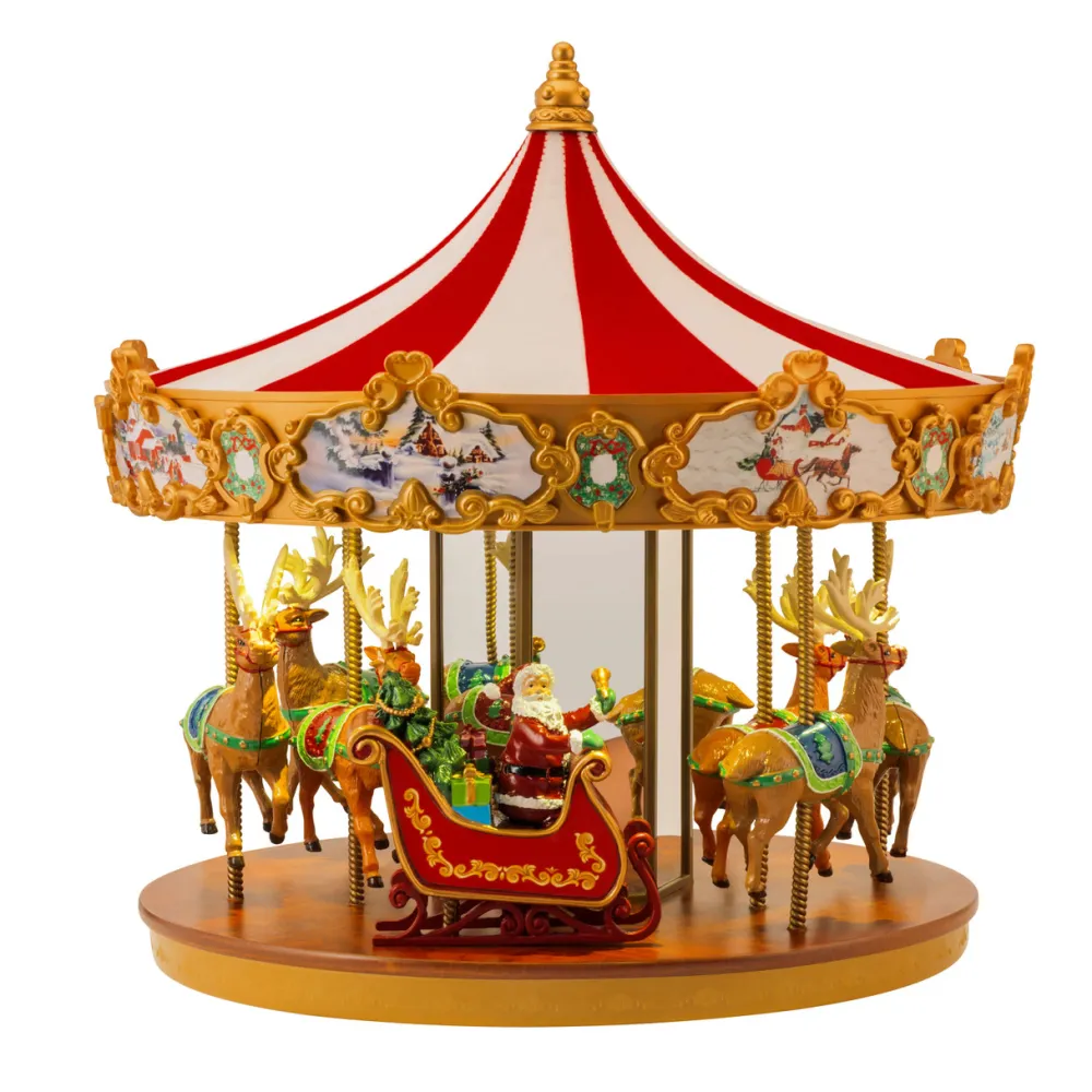 Decorator's Warehouse 12" Mr. Christmas Animated Very Merry Carousel > Christmas Decor|Retro Brites