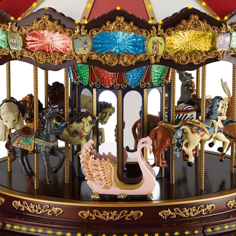 Decorator's Warehouse 15" Mr. Christmas Marquee Deluxe Carousel > Christmas Decor|Retro Brites