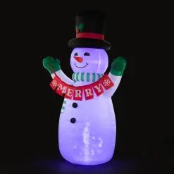 Decorator's Warehouse Mr. Christmas 10' Outdoor Lit Inflatable - Merry Snowman > Christmas Sale|Christmas Decor