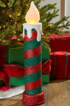 Decorator's Warehouse 24" Mr. Christmas Retro Blow Mold Candle - Red/Green > Retro Brites|Christmas Decor