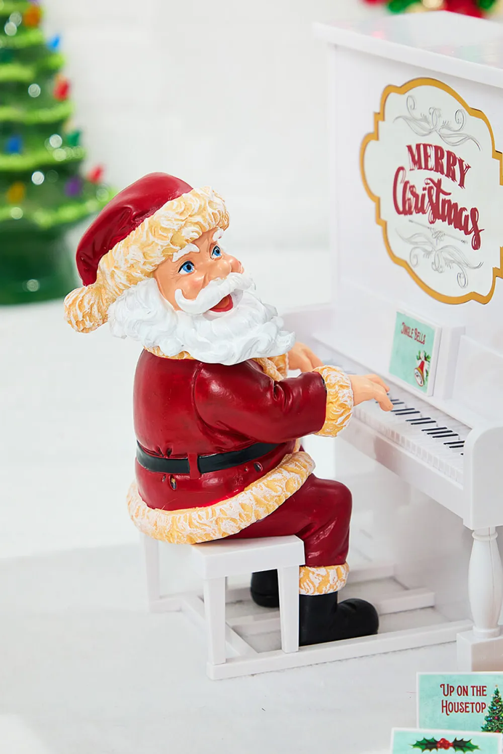 Decorator's Warehouse 10" Mr. Christmas Sing Along Santa W/ 12 Song Sheets > Christmas Sale|Christmas Decor