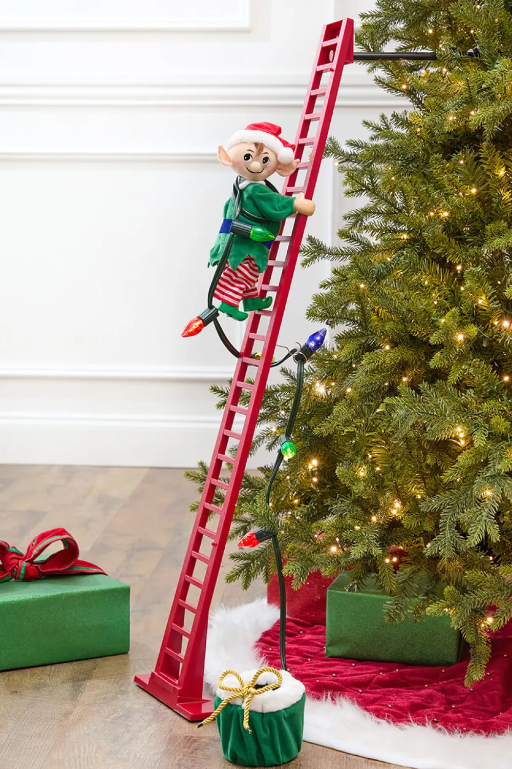 Decorator's Warehouse 40" Mr. Christmas Super Climbing Plush Elf > Christmas Decor|Mr. Christmas