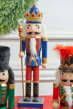 Decorator's Warehouse 14” Multi-Colored Glitter Nutcracker > Nutcracker|Christmas Accents