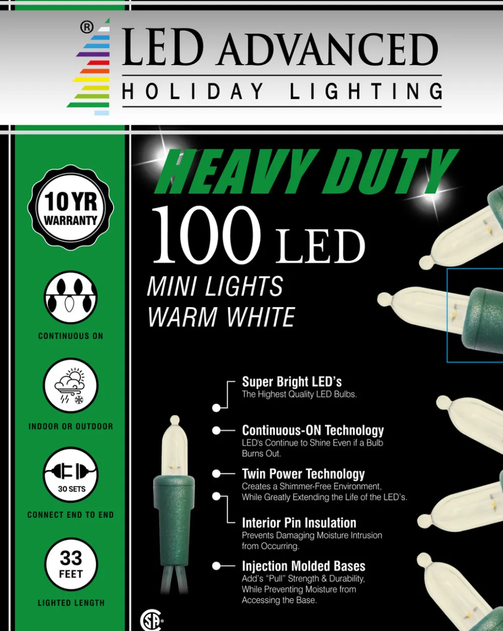 Decorator's Warehouse M4 Warm White 100 LED Light Set > Outdoor Lighting|Light Strands