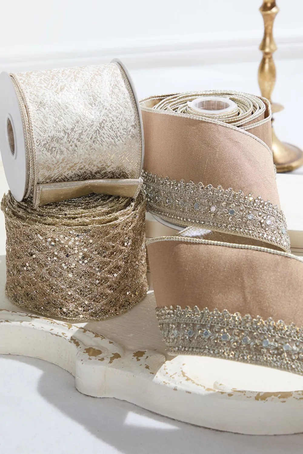Decorator's Warehouse Natural Elegance Ribbon Mini Bundle > Christmas Ribbon|Christmas Decor