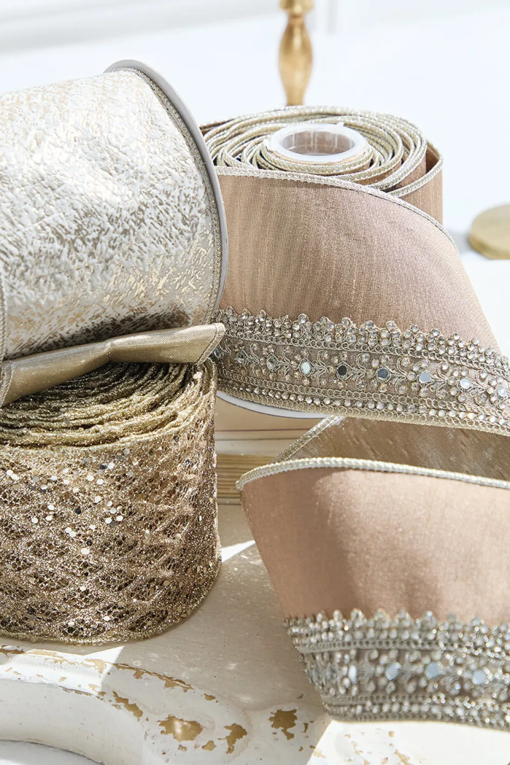 Decorator's Warehouse Natural Elegance Ribbon Mini Bundle > Christmas Ribbon|Christmas Decor