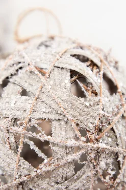 Decorator's Warehouse 6" Natural Frost Vine Ball Ornament > Christmas Decor|Christmas Ornaments