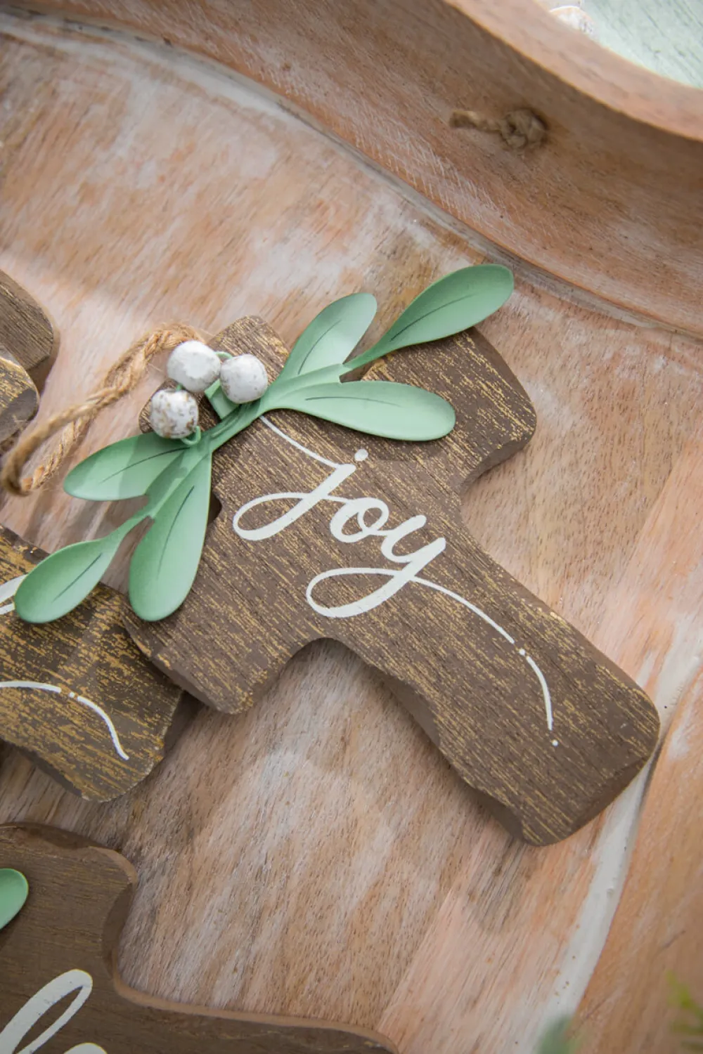 Decorator's Warehouse 6" Natural Wood Cross Ornament > Christmas Decor|Nativity Ornaments
