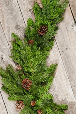 Decorator's Warehouse 60” Noble Cedar Cone Tablepiece > Natural Greenery|Christmas Decor