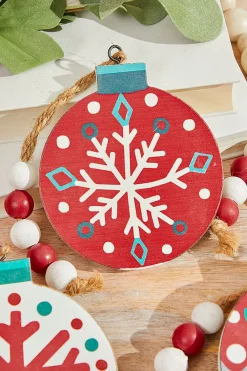 Decorator's Warehouse 5” Nordic Pattern Wood Ornament > Christmas Ornaments|Believe