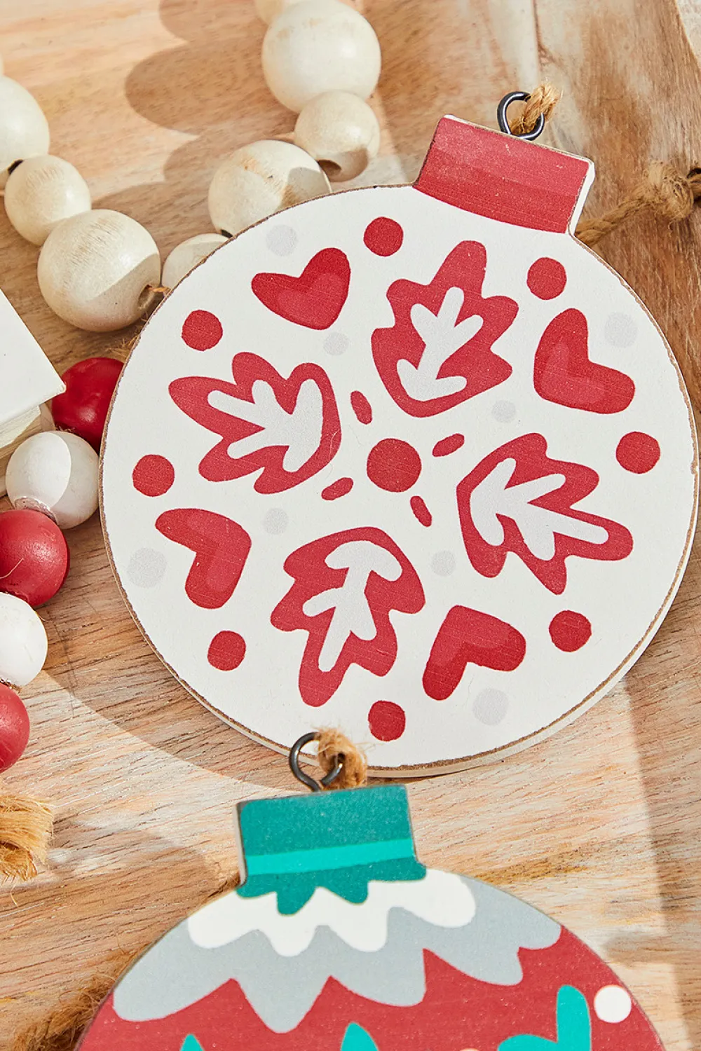 Decorator's Warehouse 5” Nordic Pattern Wood Ornament > Christmas Ornaments|Believe