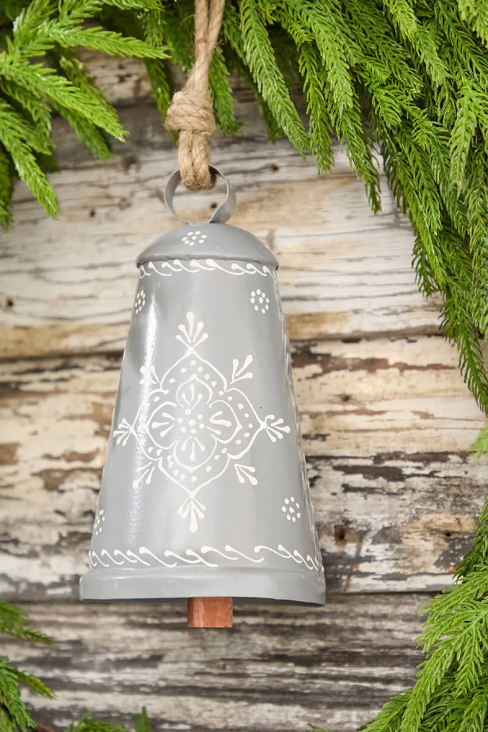 Decorator's Warehouse 9" Nordic Snowflake Metal Bell Ornament > Christmas Decor|Christmas Ornaments