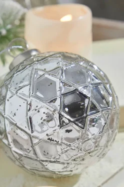 Decorator's Warehouse 4" North Star Mercury Glass Ornament > White Christmas|Christmas Decor