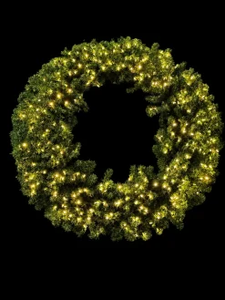 Decorator's Warehouse 60" Norway Pine Wreath 960T/400L WW LED WL/UL > Outdoor Lighting|Wreaths