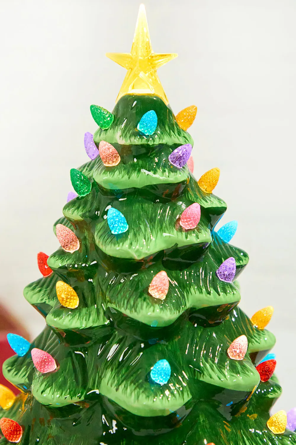 Decorator's Warehouse 18" Nostalgic Ceramic Christmas Tree, Green > Vintage Christmas Lights|Tabletop & Accent Trees