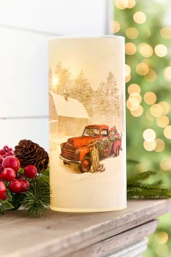 Decorator's Warehouse 5.9" - 9.8" Nostalgic Christmas Glass Luminaries - Set of 3 > Christmas Sale|Christmas Decor