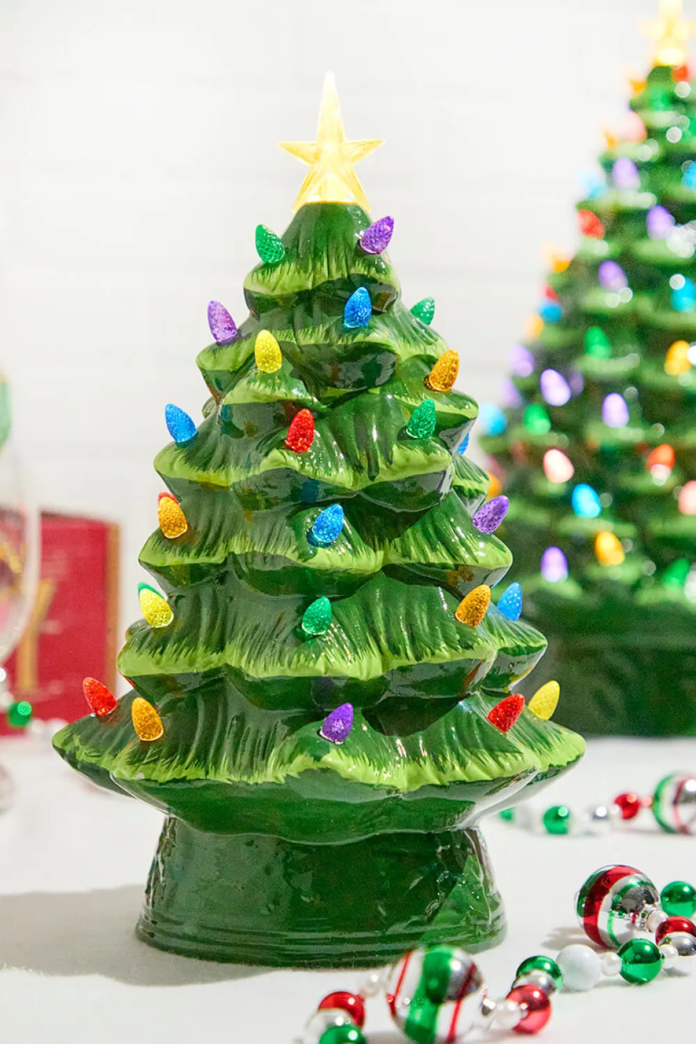 Decorator's Warehouse 12" Nostalgic Tree Green > Vintage Christmas Lights|Tabletop & Accent Trees