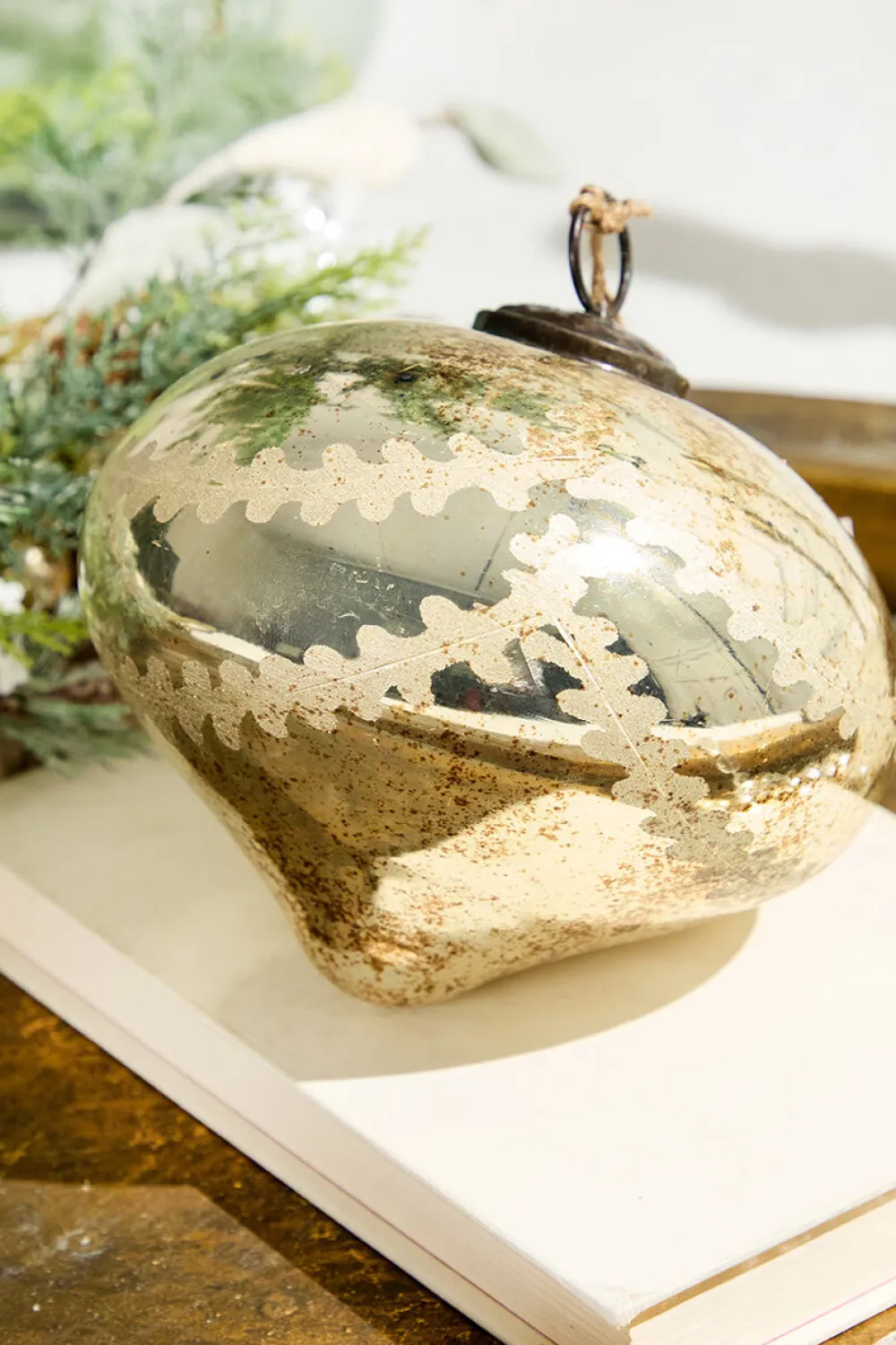 Decorator's Warehouse 6" Onion Ornament Notre Dame Glass > Christmas Decor|Natural Elegance