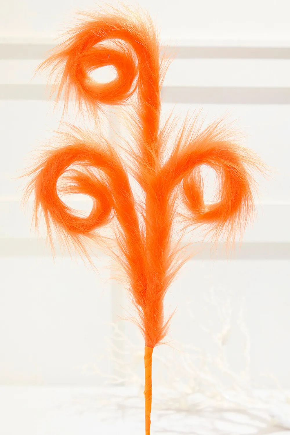 Decorator's Warehouse 28" Orange Furry Spiral Curly Spray > Halloween|Halloween