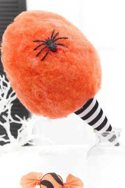 Decorator's Warehouse 14" Orange Glitter Cotton Candy Halloween Ornament > Halloween|Halloween