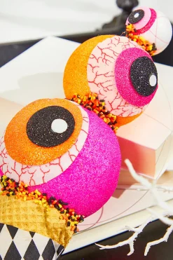 Decorator's Warehouse 13" Orange & Pink Eyes Cream Ornament > Halloween|Halloween