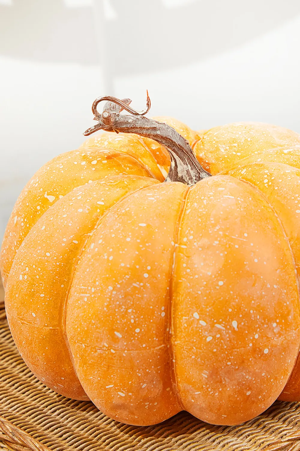 Decorator's Warehouse 8" Orange Weathered Pumpkin with Stem > Fall Decor|Fall Decor