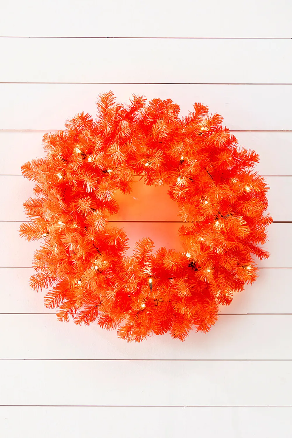 Decorator's Warehouse 24" Orange Wreath with LED Lights > Christmas Decor|Outdoor Lighting