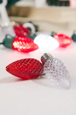 Decorator's Warehouse 100' Outdoor Christmas Lighting Kit - Cool White/Red > Outdoor Christmas Lighting Kits|C9 Bulbs
