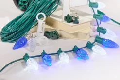 Decorator's Warehouse 250' Outdoor Christmas Lighting Kit - Cool White/Blue > Outdoor Christmas Lighting Kits|C9 Bulbs
