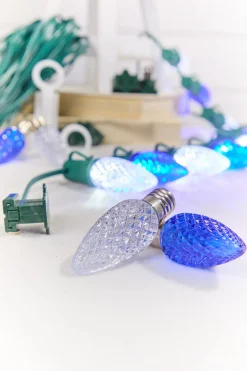 Decorator's Warehouse 500' Outdoor Christmas Lighting Kit - Cool White/Blue > Outdoor Christmas Lighting Kits|C9 Bulbs