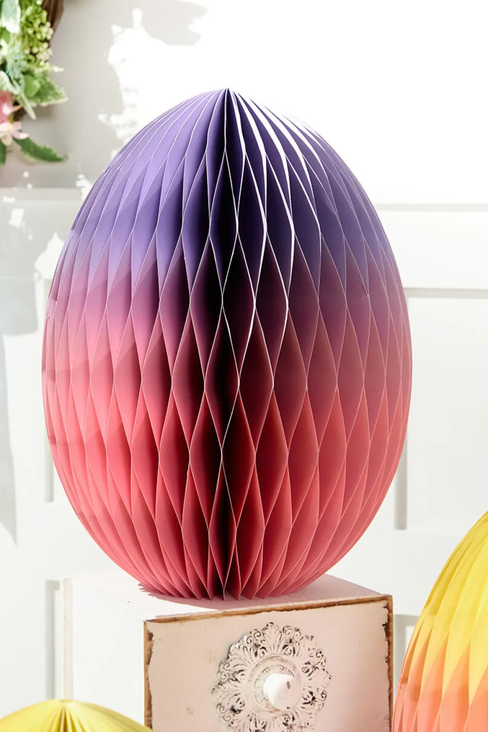 Decorator's Warehouse 14" Paper Honeycomb Ombre Egg > Easter Table Decor|Easter Decor