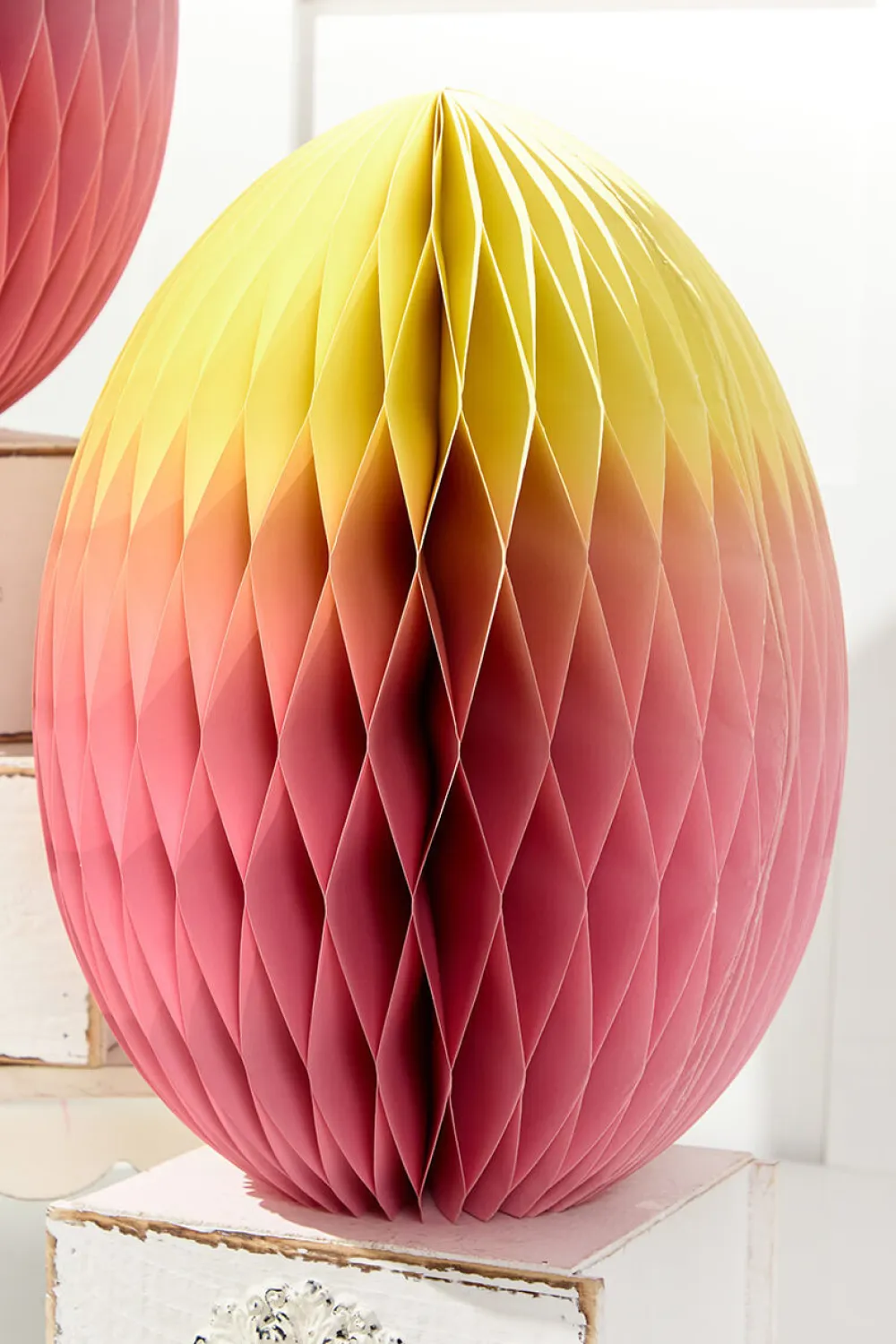 Decorator's Warehouse 14" Paper Honeycomb Ombre Egg > Easter Table Decor|Easter Decor