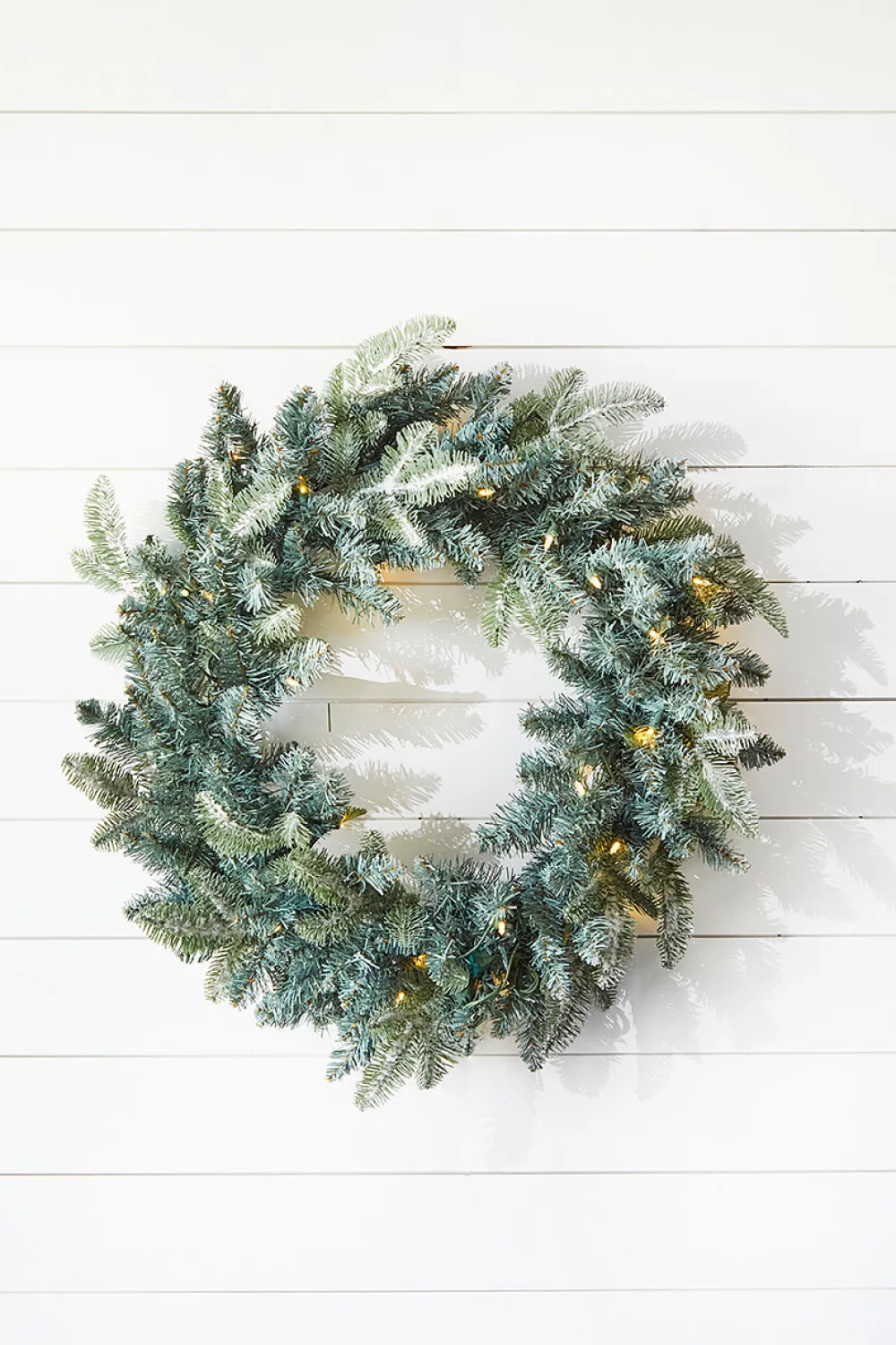 Decorator's Warehouse 22" Park Hill Frosted Blue Spruce LED Wreath > Under 30"|Christmas Wreaths