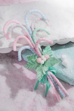 Decorator's Warehouse 13.5” Pastel Candy Cane Bundle Spray > Santa'S Sweet Shoppe|Christmas Sprays